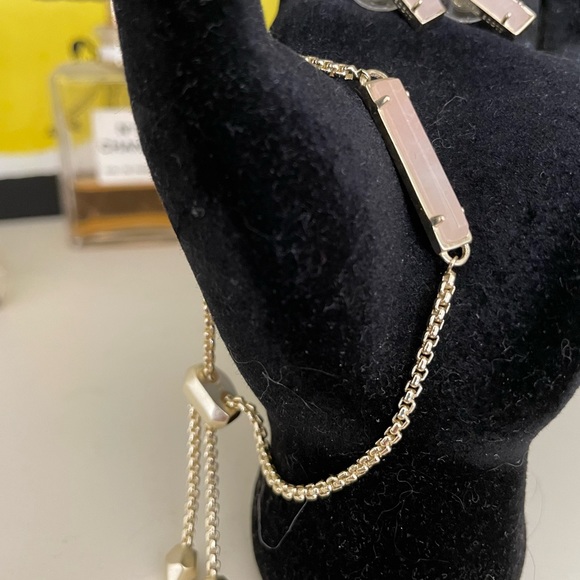 Kendra Scott bar earrings and matching slide bracelet pink/gold - Picture 3 of 5